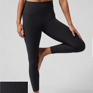 Athleta Black Ribbed Leggings